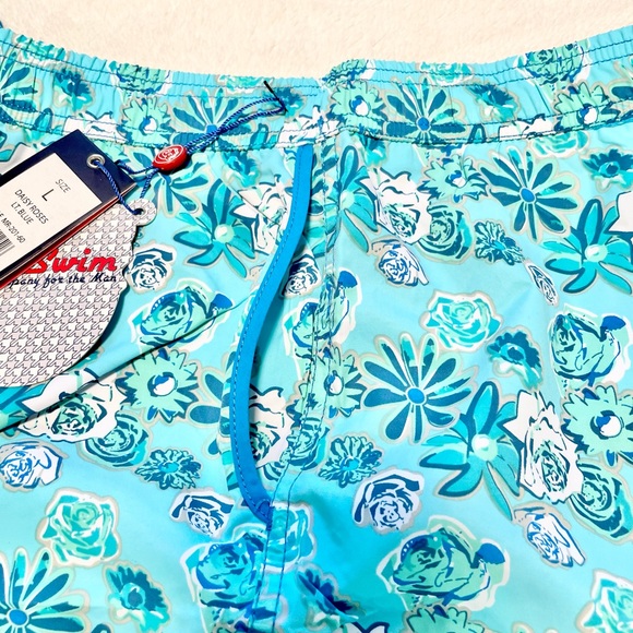 NWT Men’s Mr. Swim Daisy Roses Swim Trunks Size L - Picture 10 of 10